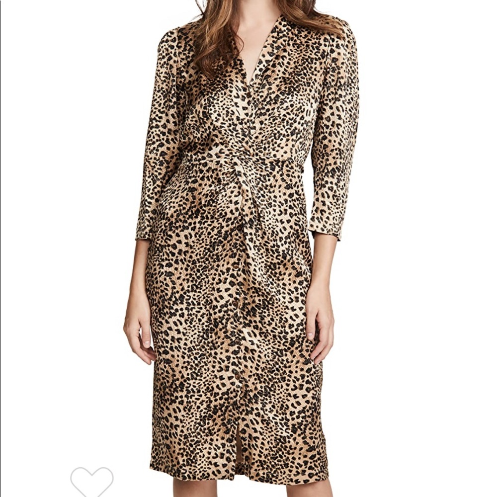 Rebecca Taylor Long Sleeve Lynx Silk Dress